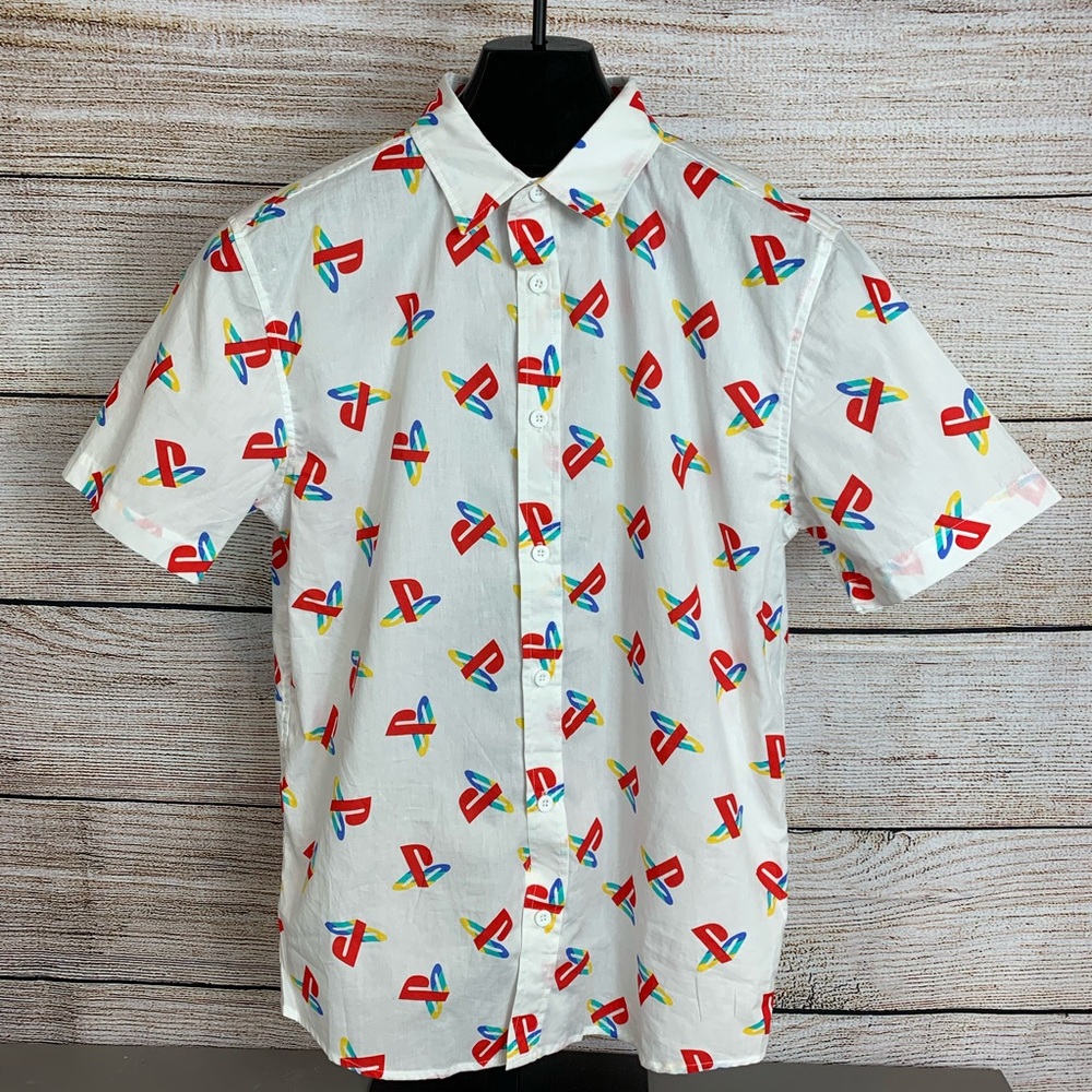 PlayStation Medium Button Front Shirt NWOT